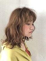 ロンドアベニール 北千住(Lond avenir)&nbsp;namie  くしゅっとが可愛いミディアムレイヤースタイル