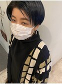 (akiko)ハンサムショート×ネイビーブルー