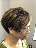 大人ハイライト☆オリーブ×グレージュカラー