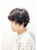 【松戸 藤原】ニュアンスパーマ黒髪ショート