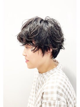 モリオフロムロンドン 松戸店(Morio from London) 【松戸 藤原】ニュアンスパーマ黒髪ショート