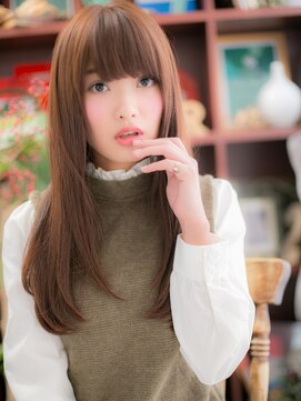 カバーヘア ブリス 上尾西口店(COVER HAIR bliss) 艶カラーオリーブベージュ小顔ストレートc4上尾20代30代40代