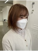ハイトーンカラーミニボブ透明感ボブ