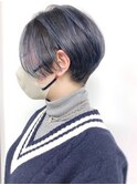 【morio原宿】ハンサムショート　ネイビーカラー