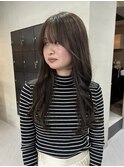 ブリーチなしオリーブグレージュ透明感カラーワンカラー/今枝