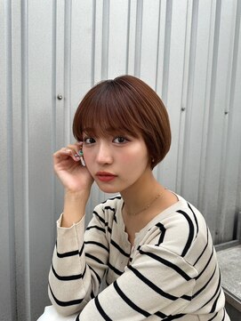 ジーナ 京都河原町(Zina) 髪質改善＊前髪ありマロンブラウン＊美髪【Zina京都河原町】