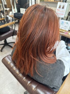 フラッグ(flag) オレンジカラー(ブリーチなし)