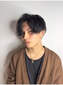 メンズセンターパート