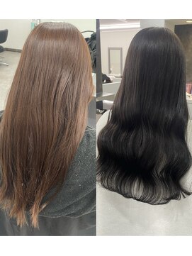 ガルボヘアー 桟橋店(garbo hair) オリーブベージュブリーチなしカラー高知美容院