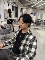 ユーフォリア 渋谷グランデ(Euphoria SHIBUYA GRANDE)&nbsp;メンズカット メンズスタイル センター分け 黒髪 AKARI