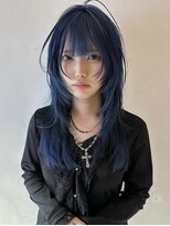 【Haco+】Makoto_ くすみブルー _ダブルカラー