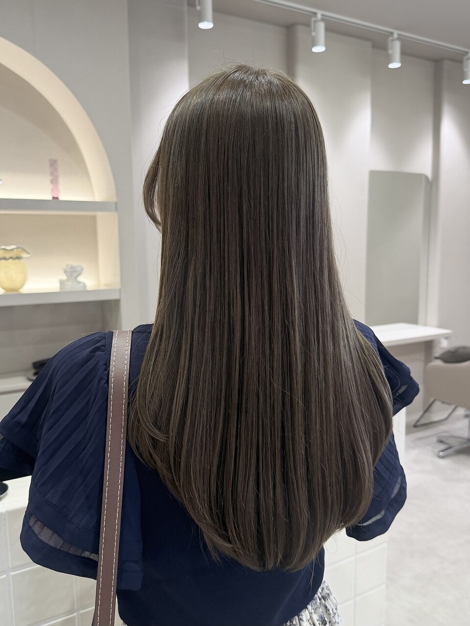 艶髪ピンクベージュ/ブリーチなし/表参道/女性美容師