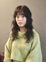 ネロ ヘアサロン 渋谷(NERO HAIR SALON)&nbsp;【まどか】ロングレイヤーパーマ／前髪あり／ドライパーマ