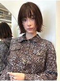 顔周りレイヤーカットくびれヘアミルクティーベージュカラー韓国