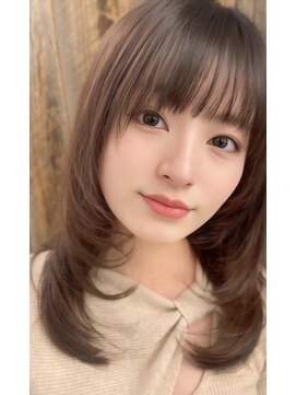 ピース トウキョウ(PEACE TOKYO) 韓国ヘア/韓国レイヤー/グレージュ/前髪カット/20代30代40代50代