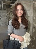 ロングレイヤー/オレンジベージュ