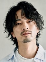 フィフス 神南(fifth) メンズミディアムウルフスパイラルシャドウパーマセンターパート