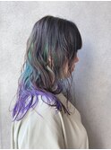 圧倒的に差をつけるなら！エメラルドインナーカラー☆