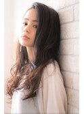 クリアカラーミントカラーシアカラーロングレイヤーの抜け感ヘア