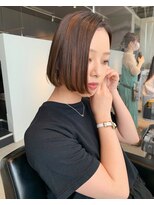 ヘアーエスクールシーユー 枚方T-SITE店(hair S.COEUR×Cu)&nbsp;前髪なしのぱつっとボブ