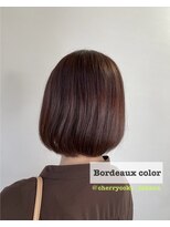 チェリーコーク(HAIR CHERRY COKE)&nbsp;ボルドーカラー　× ボブスタイル