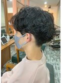 センターパート☆パーマ