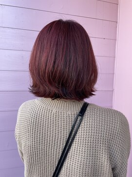 ポイントファイブバイソレイユ 藤沢店(.5 by SOLEIL) 暖かい季節に大人気☆レッドブラウン×くびれボブ