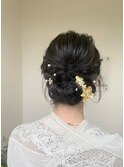 華やか結婚式可愛いヘアアレンジ♪