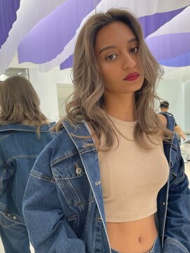 サニー 渋谷(SUNNY) バレイヤージュショコラアッシュハイライトグレージュカラー