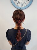 カラーを活かすあみ下ろしヘア◎