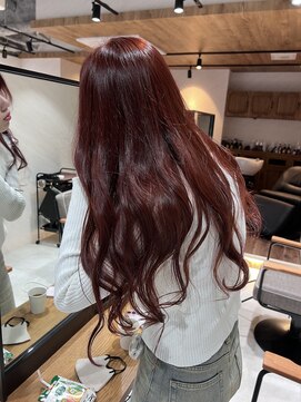 アドア 横浜(ADORE) 【ADORE横浜】ブリーチなしレッド×ロングレイヤー