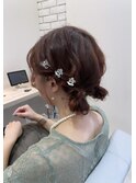 結婚式お呼ばれヘア  ツイン