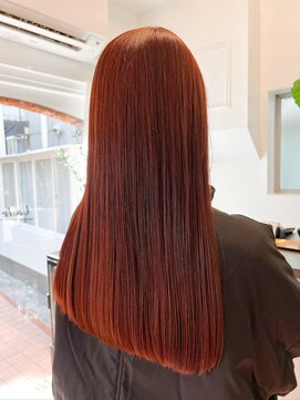 ラレイ ハラジュク(Lalei harajuku) 縮毛矯正/シスキュア/梅雨対策/髪質改善/オレンジブラウン/原宿