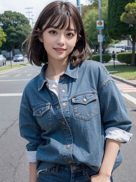 オルク 札幌大通(Orque) 大人可愛いワンカールミディアムボブ　柔らかシアベージュ