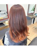 グラデーションオレンジブラウンカラー