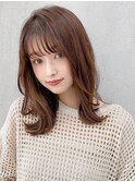 前髪 ネビージュ ボブルフ 黒髪 ワンレン 小顔 "