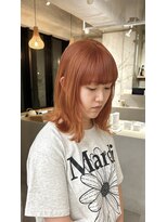 メゾン ノエラ(Maison Noella)&nbsp;オレンジカラー/ダブルカラー/ハイトーン/顔周りカット