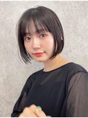 ブリーチなしダブルカラーピンクベージュミディアムボブ20代30代