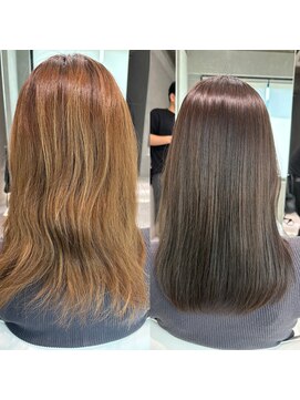 ルミス 銀座(Lumis) 縮毛矯正カラー/髪質改善