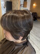 ジャストビューティ ルフレ 金沢八景店(Just Beauty Rufure)&nbsp;白髪ぼかしハイライト/ミセス/ショート