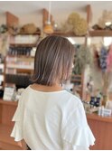 ★透明感ハイライトグレージュカラー・ボブ★