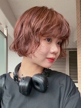 ナヌーク シブヤ(nanuk shibuya) ニュアンスボブパーマ/レッドカラー/暖色ボブ