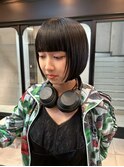 【表参道sheta小林】黒髪ボブ小顔ワイドバングミニボブ