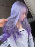 インナーカラーブルーシャドールーツグラデーションダブルカラー