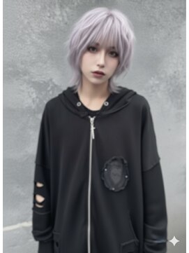 アールイーバイインク 渋谷(Re. by INK.) ニュアンスウルフリバースセンターパートニュアンスパーマ渋谷