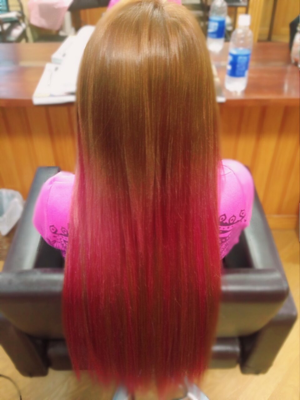 赤ピンクグラデーション♪100gつけ放題：L005952596｜エクステンション