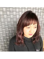 ルシード スタイル レクラ 栄生店(L'UCIDO STYLE L'eclat) ローズカラーがかわいいツヤツヤミディアム