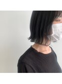 【emme×笹川】グリーンハイライト×外はねミディ