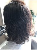 抜け感リッジ系パーマスタイル