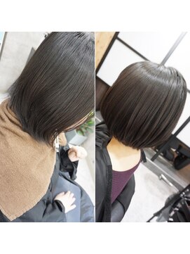 ヘアテリア リュウ 大塚(hair teria ryu) 面を整えてツヤ髪・表面髪質改善ストレート/ミニボブ
